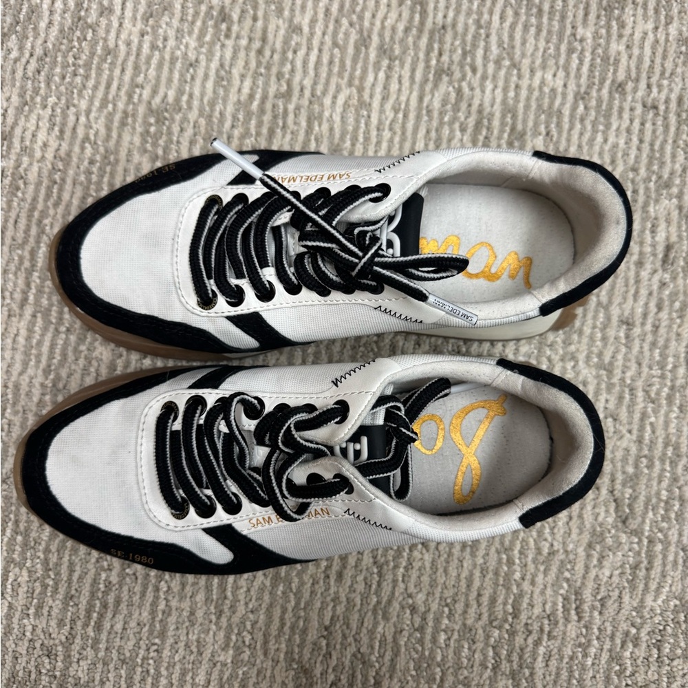 Sam Edelman Black and White Sneakers Classic Style